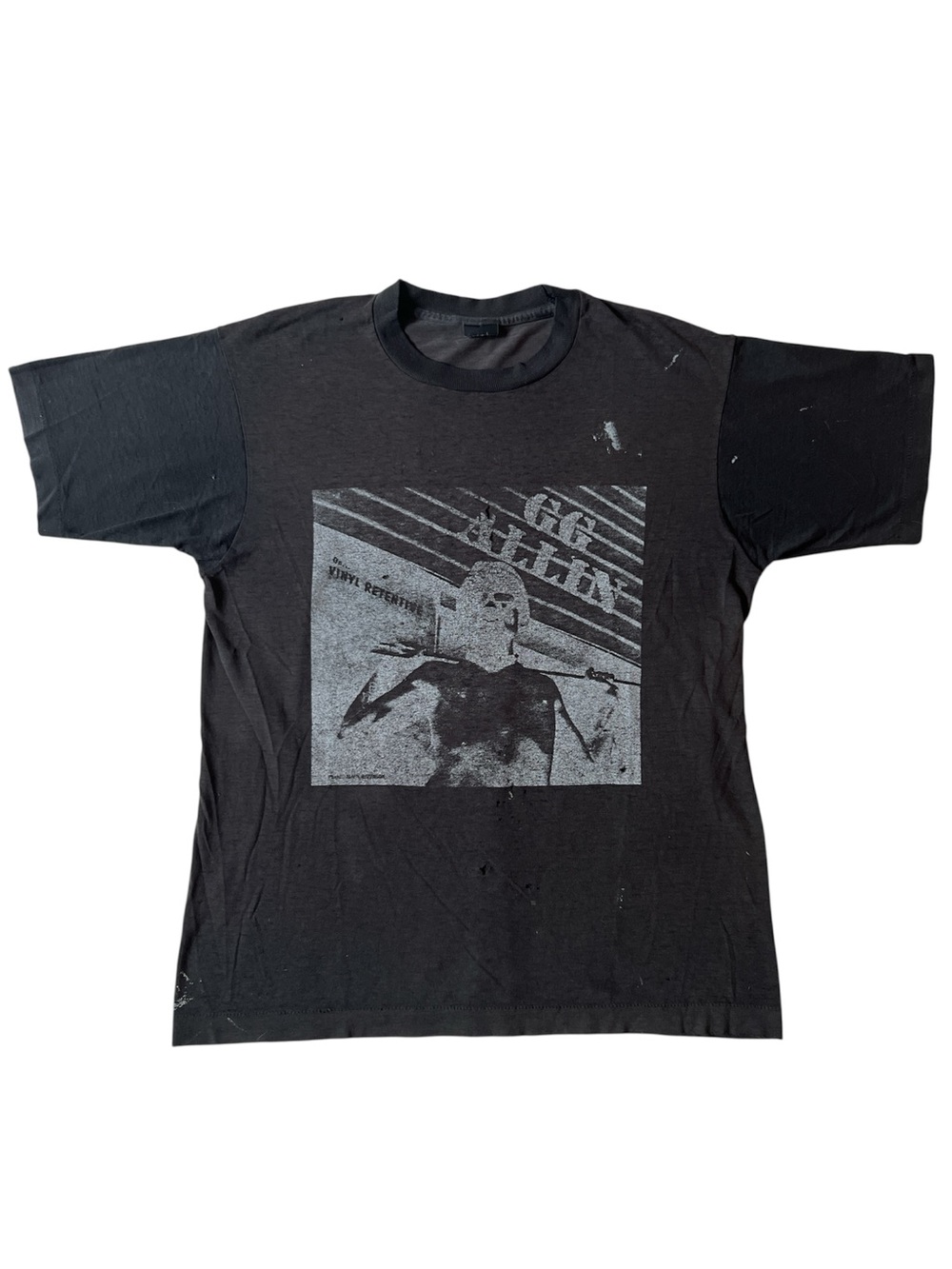 VINTAGE *Super Rare* GG Allin Vinyl Retentive Tee